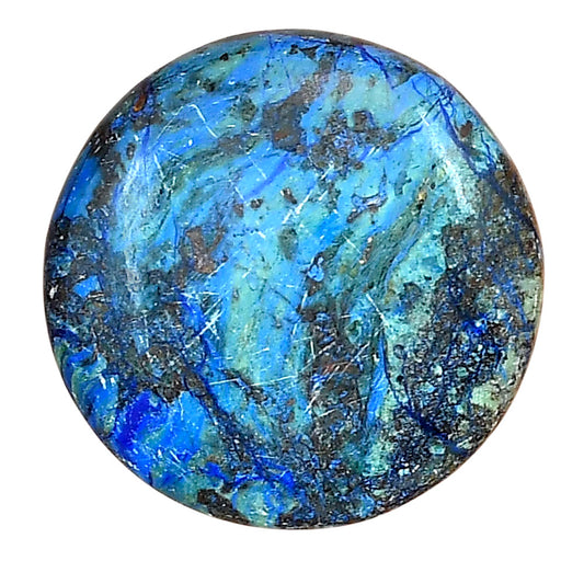 Azurite 26x26x6 mm Round Gemstone LS03146-52