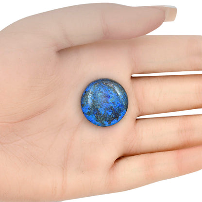 Azurite 22x22x5.6 mm Round Gemstone LS03157-52