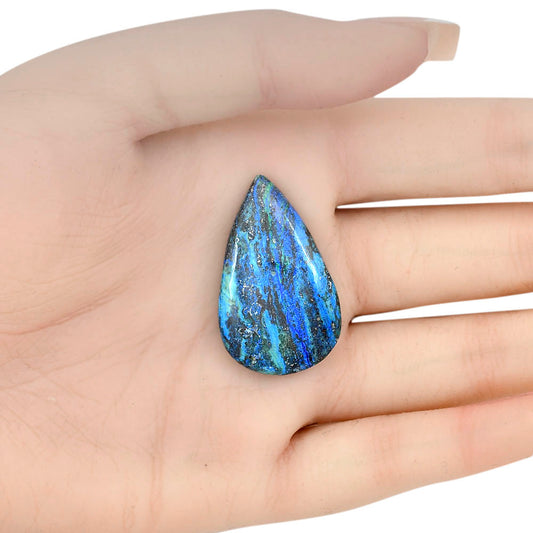 Azurite 34.7x21.15x5.5 mm Pear Gemstone LS03161-52