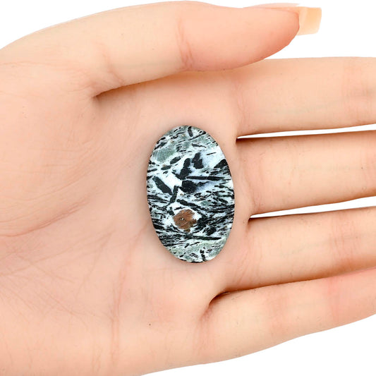 Hornblende 33.67x21.17x4.5 mm Oval Gemstone LS03291-54