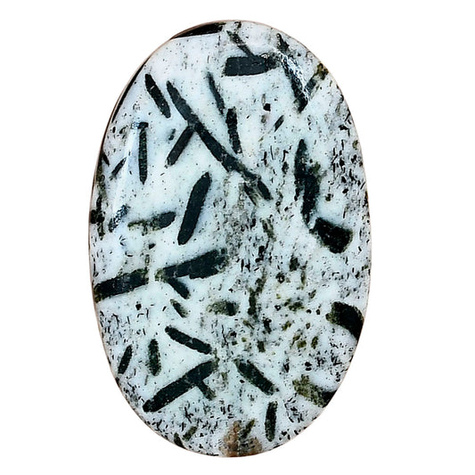 Hornblende 36.67x23.8x5.5 mm Oval Gemstone LS03292-54