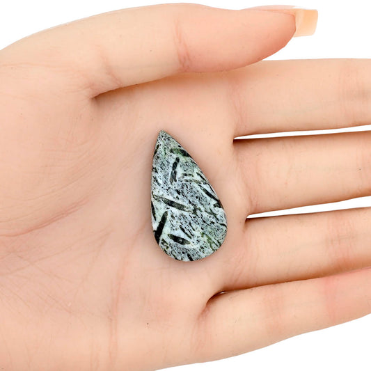 Hornblende 33.03x18.5x5.4 mm Pear Gemstone LS03296-54