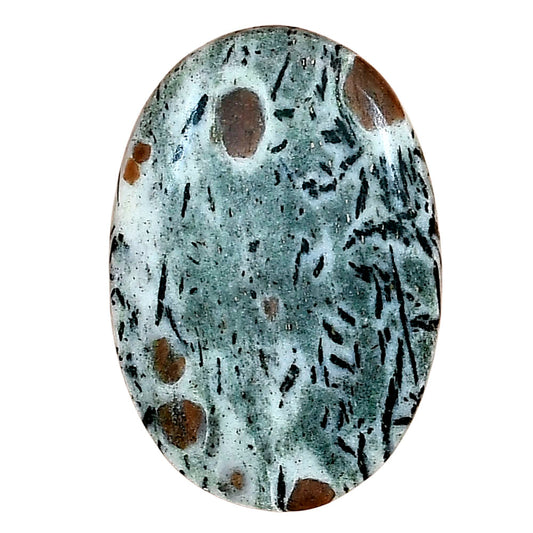 Hornblende 32.34x22.15x5.2 mm Oval Gemstone LS03314-54