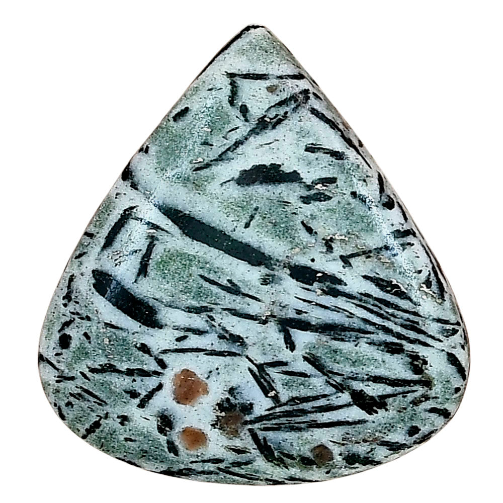 Hornblende 30.64x30.58x5 mm Heart Gemstone LS03321-54