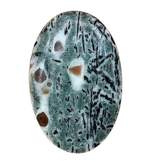 Hornblende 35.08x22.95x5.4 mm Oval Gemstone LS03322-54