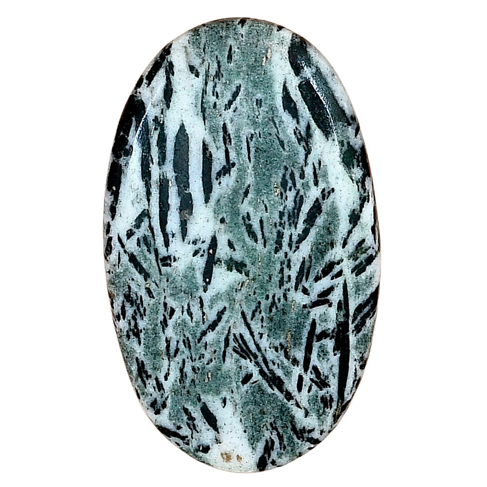 Hornblende 38.58x23.5x5 mm Oval Gemstone LS03336-54
