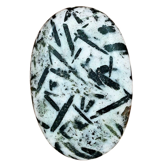 Hornblende 38.05x25.36x5.5 mm Oval Gemstone LS03339-54