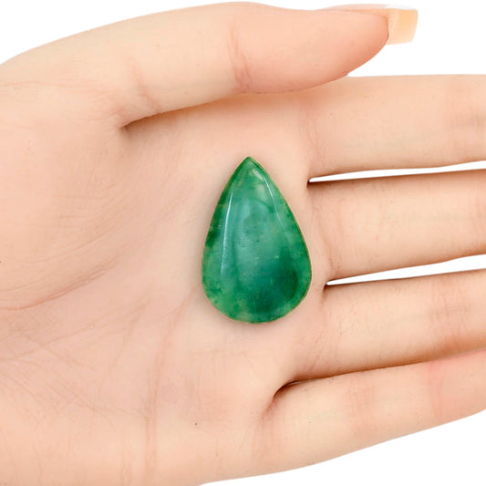 Nephrite Jade 31.4x20.7x5.5 mm Pear Gemstone LS03340-55