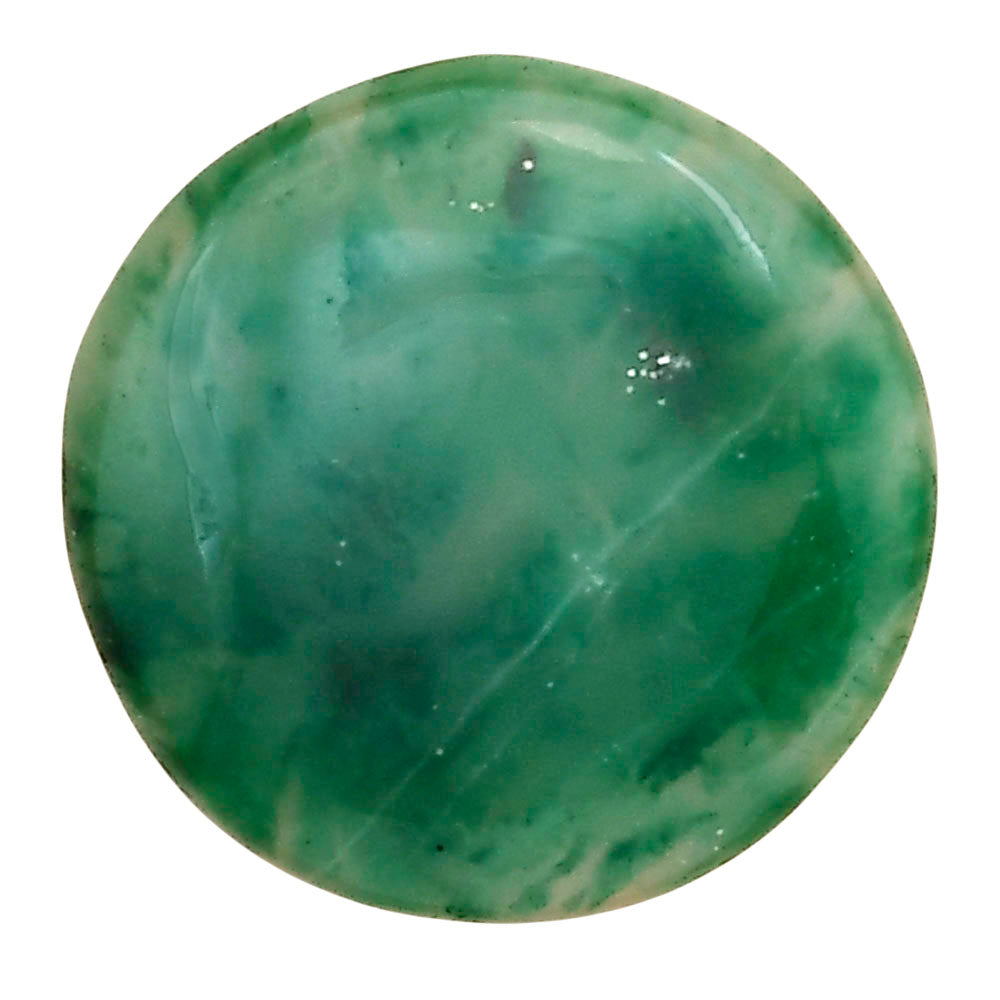 Nephrite Jade 33.3x33.3x4.4 mm Round Gemstone LS03343-55