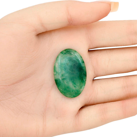 Nephrite Jade 33.15x22x5 mm Oval Gemstone LS03344-55