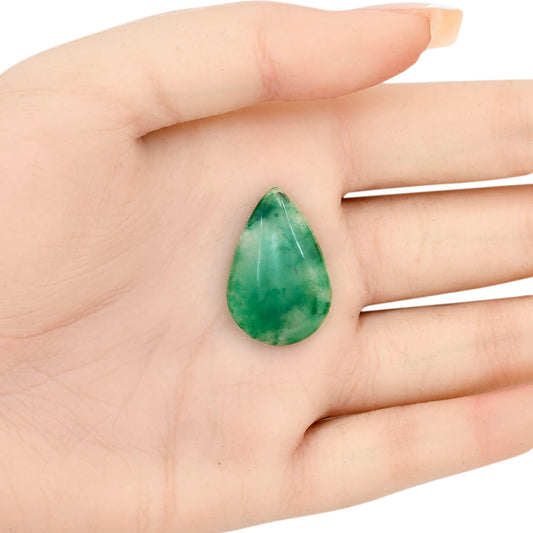 Nephrite Jade 27.1x18x5 mm Pear Gemstone LS03346-55