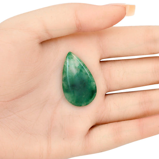 Nephrite Jade 32.5x19.4x4 mm Pear Gemstone LS03349-55