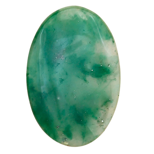Nephrite Jade 36.5x24.3x5.3 mm Oval Gemstone LS03354-55