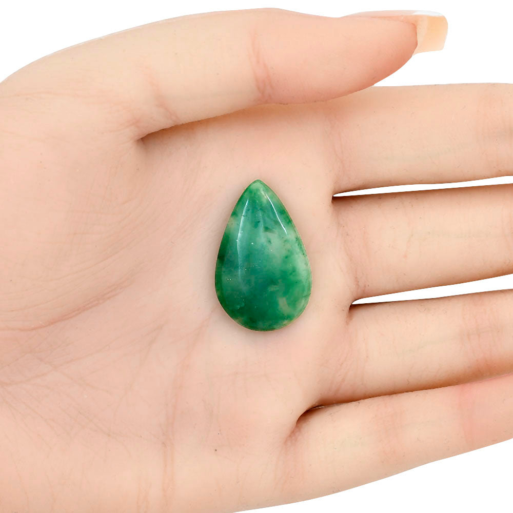 Nephrite Jade 27.25x17.35x4.5 mm Pear Gemstone LS03357-55