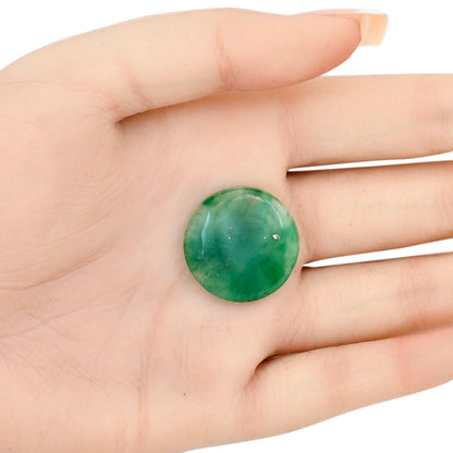 Nephrite Jade 23.5x23.5x5 mm Round Gemstone LS03360-55