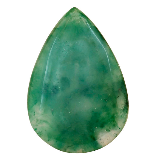 Nephrite Jade 35.25x24.45x5 mm Pear Gemstone LS03362-55