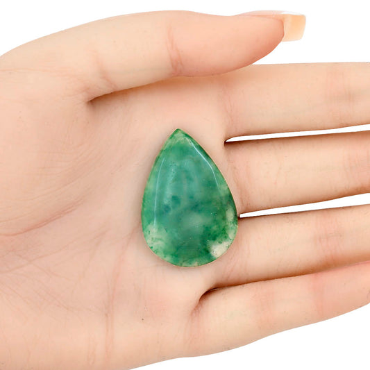 Nephrite Jade 35.25x24.45x5 mm Pear Gemstone LS03362-55