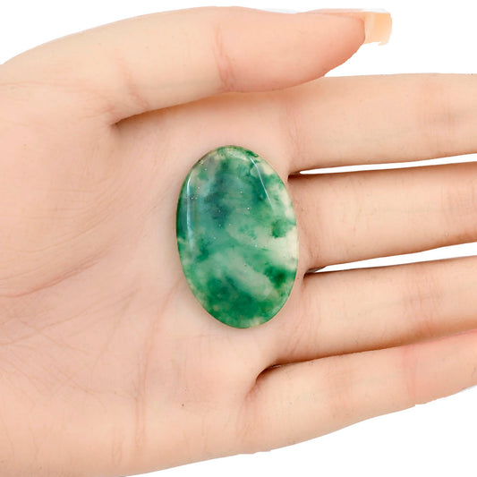 Nephrite Jade 36.25x23.85x4.5 mm Oval Gemstone LS03368-55