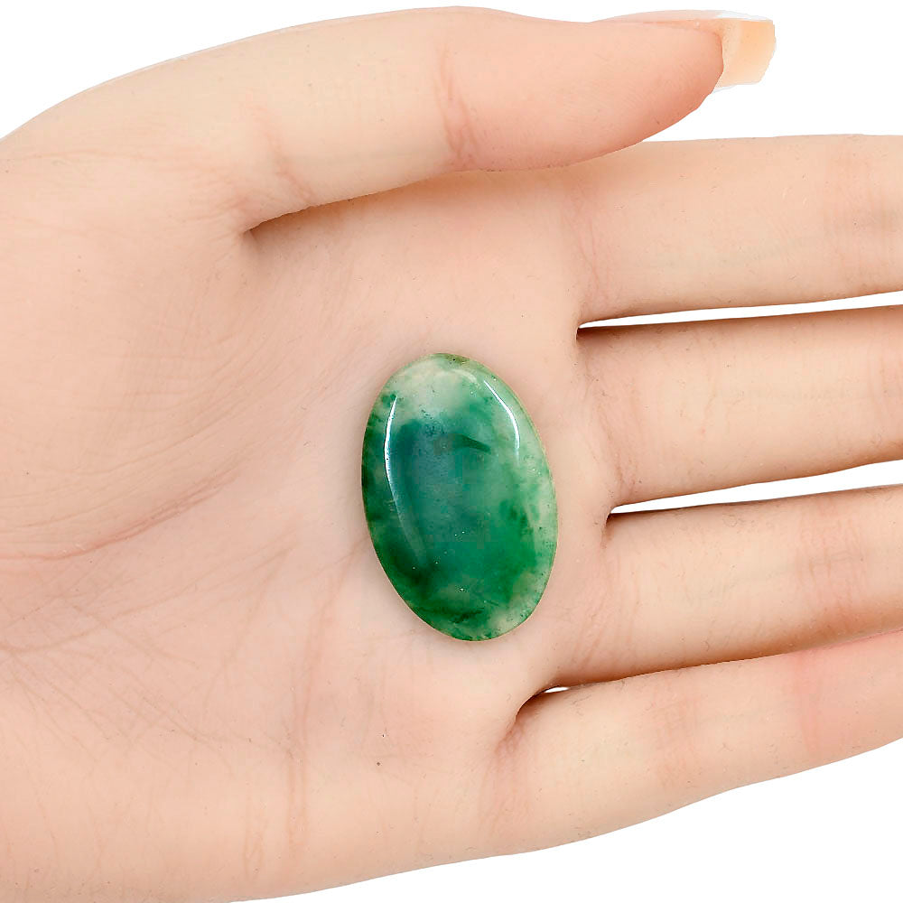 Nephrite Jade 30.25x20x4.5 mm Oval Gemstone LS03369-55