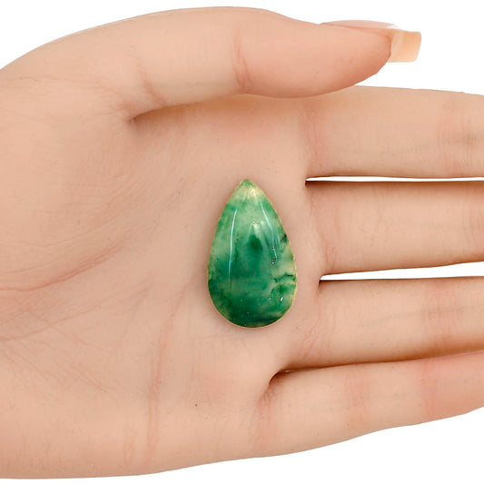 Nephrite Jade 29x17.6x5.3 mm Pear Gemstone LS03374-55