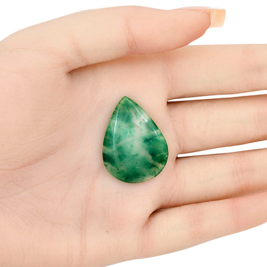 Nephrite Jade 30.6x23x4 mm Pear Gemstone LS03376-55