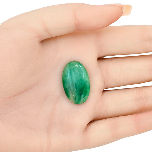 Nephrite Jade 26.6x16.6x5.5 mm Oval Gemstone LS03378-55