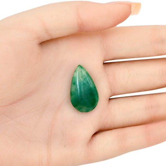 Nephrite Jade 26x15.6x5.2 mm Pear Gemstone LS03380-55