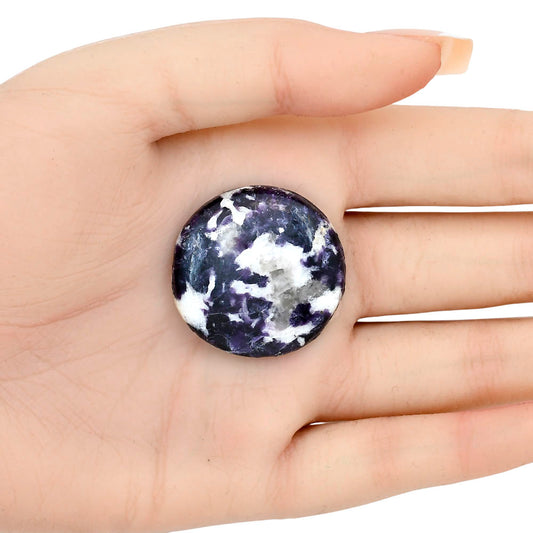 Purple Lepidolite 30.5x30.5x6 mm Round Gemstone LS03384-56