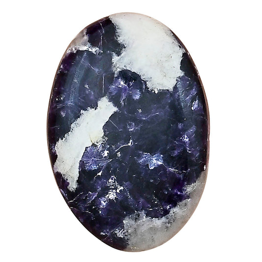 Purple Lepidolite 34x23.2x5.4 mm Oval Gemstone LS03385-56