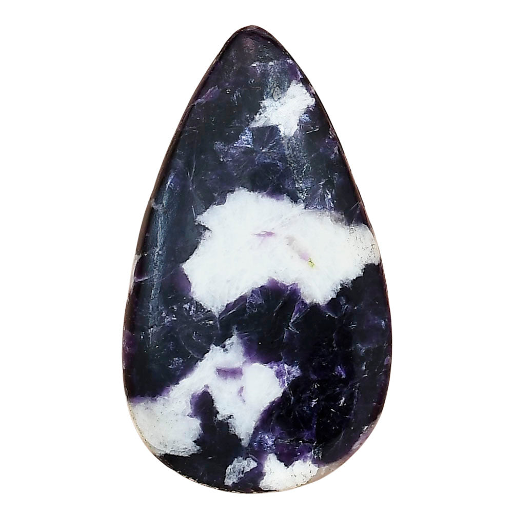 Purple Lepidolite 42x24.3x5.5 mm Pear Gemstone LS03389-56
