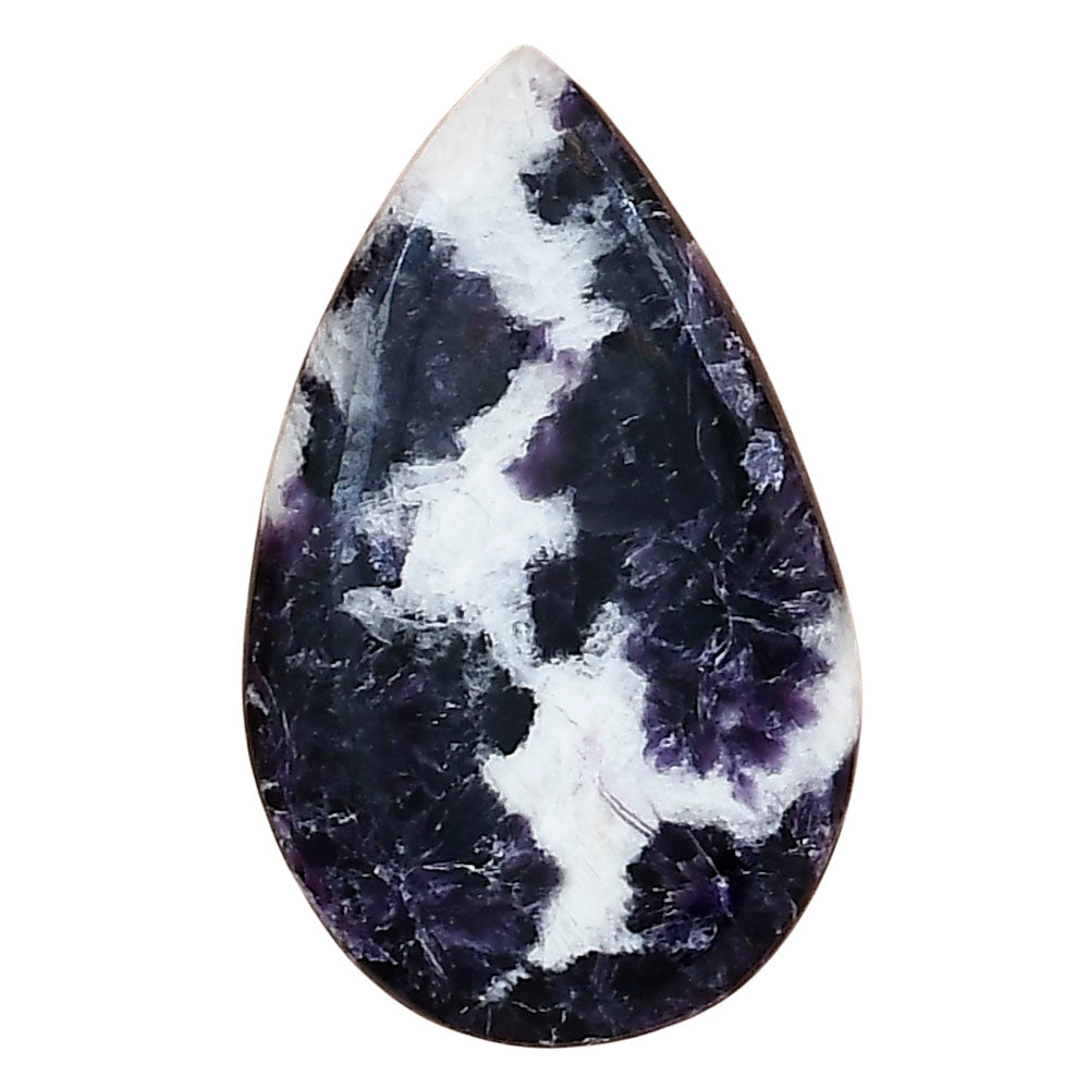 Purple Lepidolite 31.7x19.45x4.3 mm Pear Gemstone LS03391-56