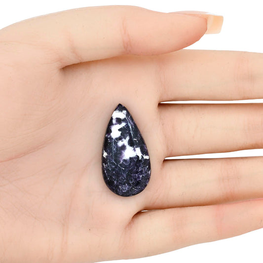 Purple Lepidolite 32.6x17.25x6 mm Pear Gemstone LS03392-56
