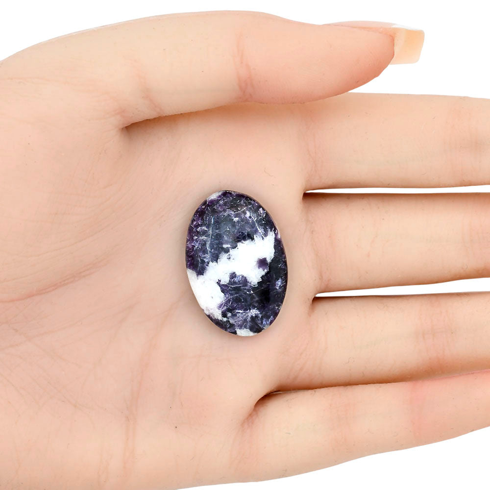 Purple Lepidolite 27.25x18.85x5.5 mm Oval Gemstone LS03393-56
