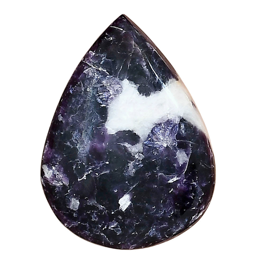 Purple Lepidolite 30.25x22.45x5.5 mm Pear Gemstone LS03401-56