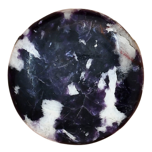 Purple Lepidolite 31.3x31.3x6 mm Round Gemstone LS03402-56