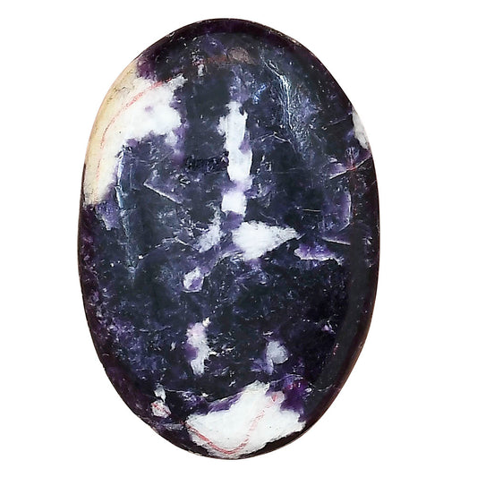 Purple Lepidolite 37x25.25x6 mm Oval Gemstone LS03403-56