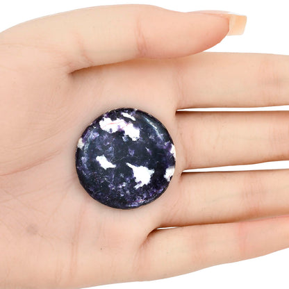Purple Lepidolite 32.2x32.2x5 mm Round Gemstone LS03408-56