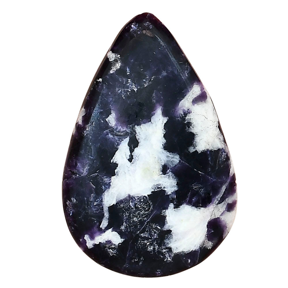 Purple Lepidolite 38.7x25.5x5 mm Pear Gemstone LS03409-56