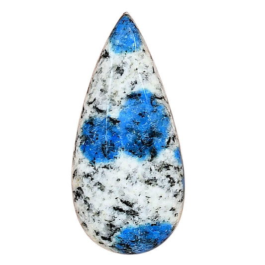 K2 Blue - Azurite In Quartz 33.44x15.5x6.7 mm Pear Gemstone LS03411-57