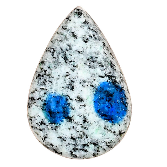 K2 Blue - Azurite In Quartz 30x20.22x6 mm Pear Gemstone LS03413-57