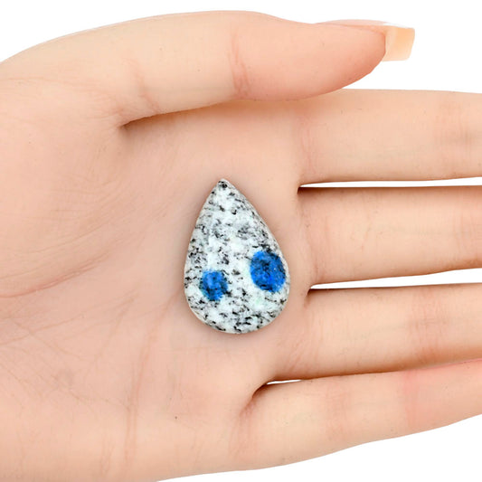 K2 Blue - Azurite In Quartz 30x20.22x6 mm Pear Gemstone LS03413-57