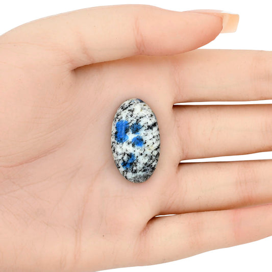 K2 Blue - Azurite In Quartz 28.71x16.5x6.4 mm Oval Gemstone LS03414-57