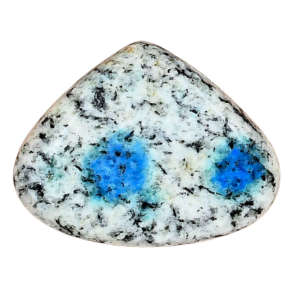 K2 Blue - Azurite In Quartz 30x23.12x5.4 mm Heart Gemstone LS03415-57