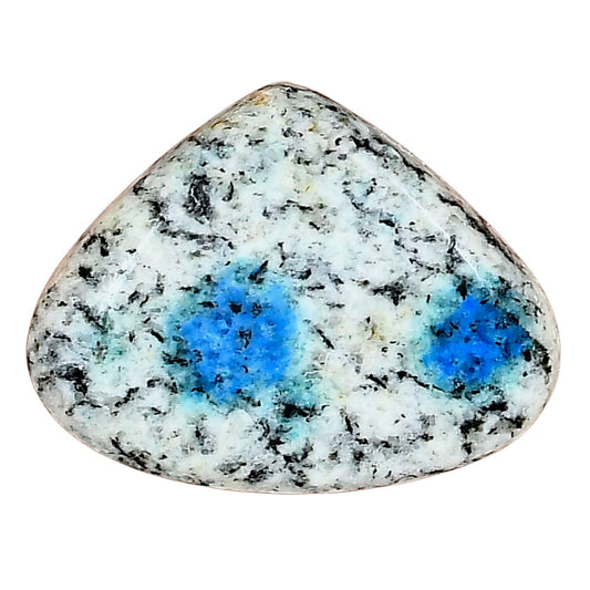 K2 Blue - Azurite In Quartz 30x23.12x5.4 mm Heart Gemstone LS03415-57