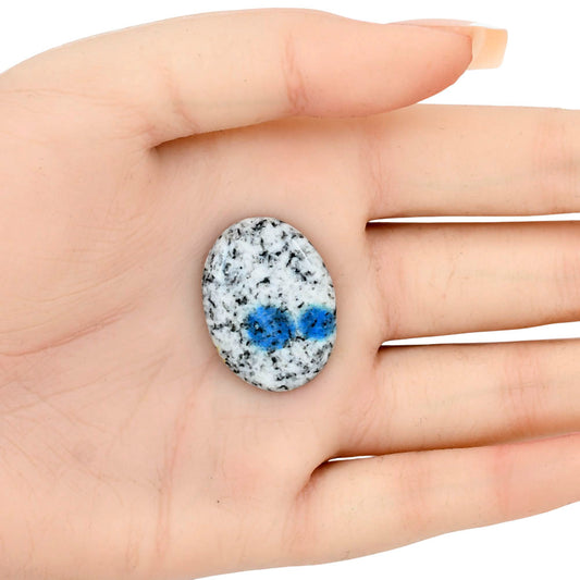 K2 Blue - Azurite In Quartz 28.07x20.83x4.7 mm Oval Gemstone LS03417-57
