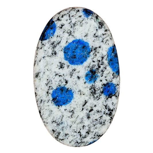 K2 Blue - Azurite In Quartz 46.23x28.47x5.9 mm Oval Gemstone LS03418-57