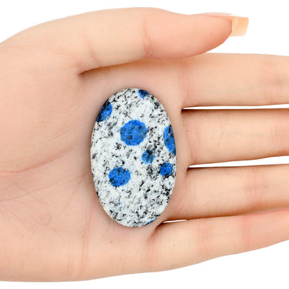 K2 Blue - Azurite In Quartz 46.23x28.47x5.9 mm Oval Gemstone LS03418-57