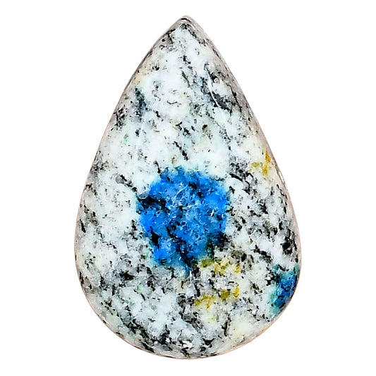 K2 Blue - Azurite In Quartz 29.63x19.5x6.8 mm Pear Gemstone LS03424-57