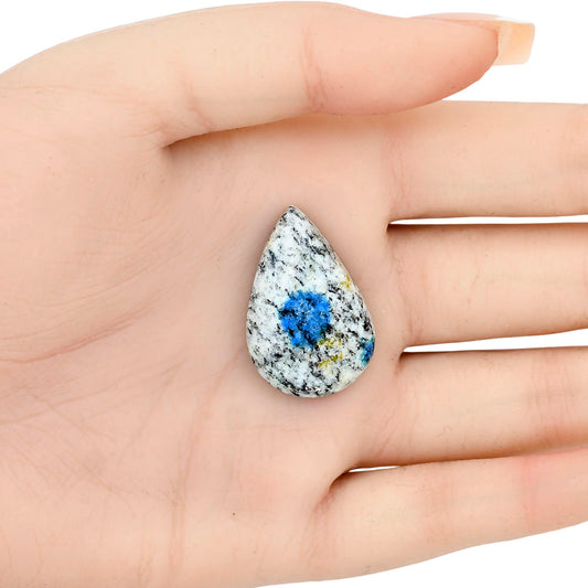 K2 Blue - Azurite In Quartz 29.63x19.5x6.8 mm Pear Gemstone LS03424-57