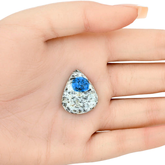 K2 Blue - Azurite In Quartz 24.39x19.8x5 mm Pear Gemstone LS03426-57